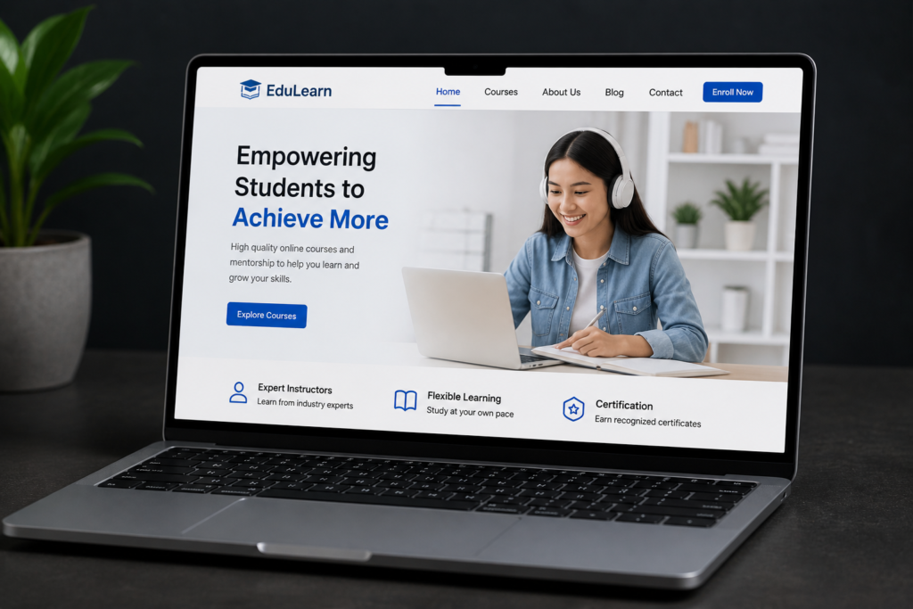 Educational website design